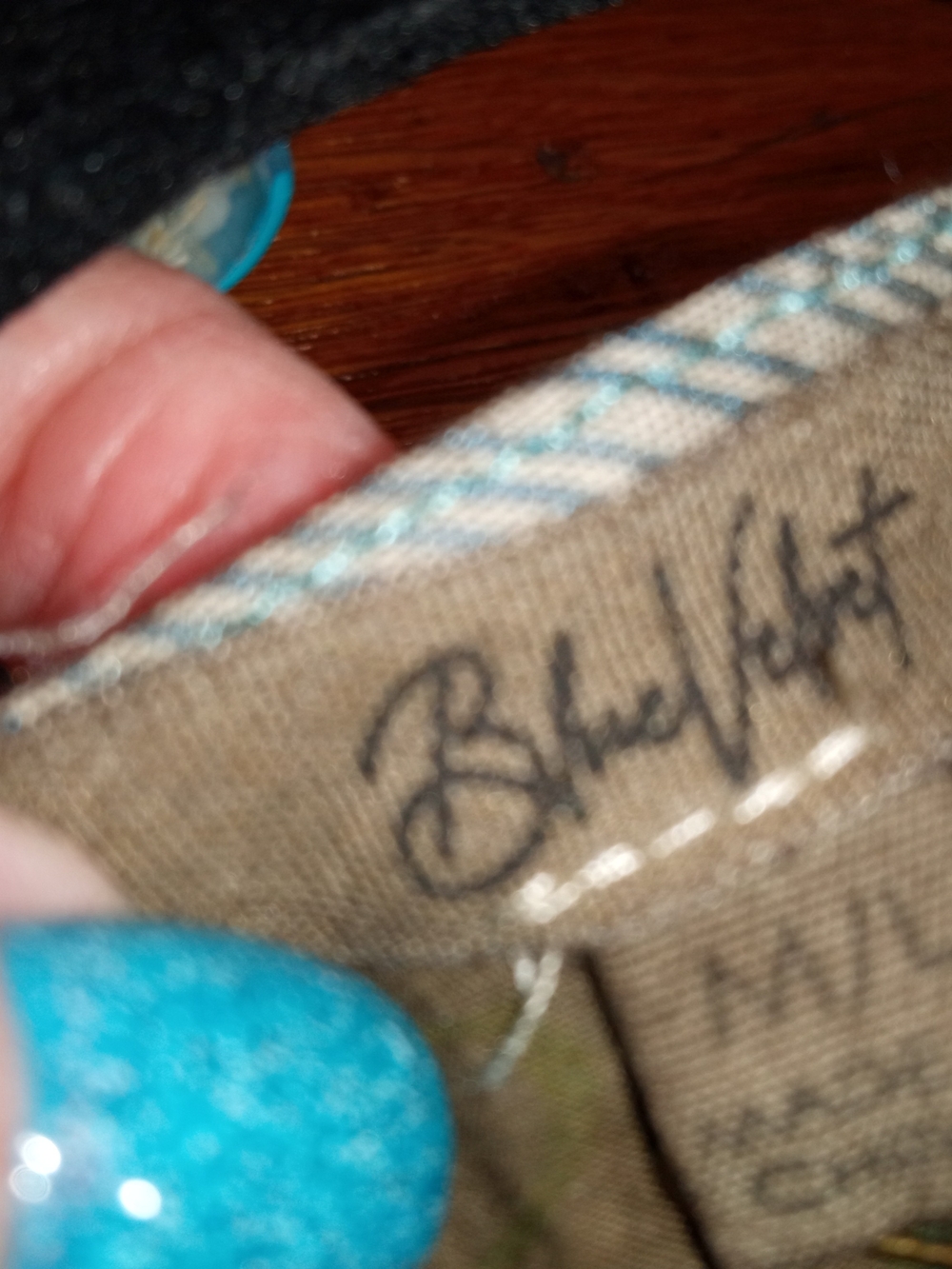 Blue Velvet Boho Patchwork Olive Green Vest - Picture 2 of 5